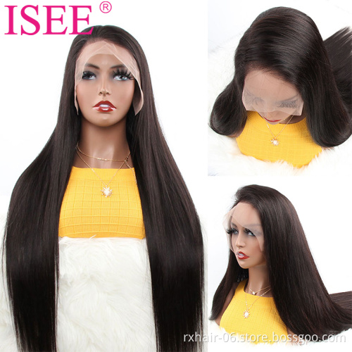 Hot Sale Transparent Lace Front Wig With Baby Hair,40 Inch Long Human Hair Wig,Cuticle Aligned Double Drawn30 Inch Hair Wig